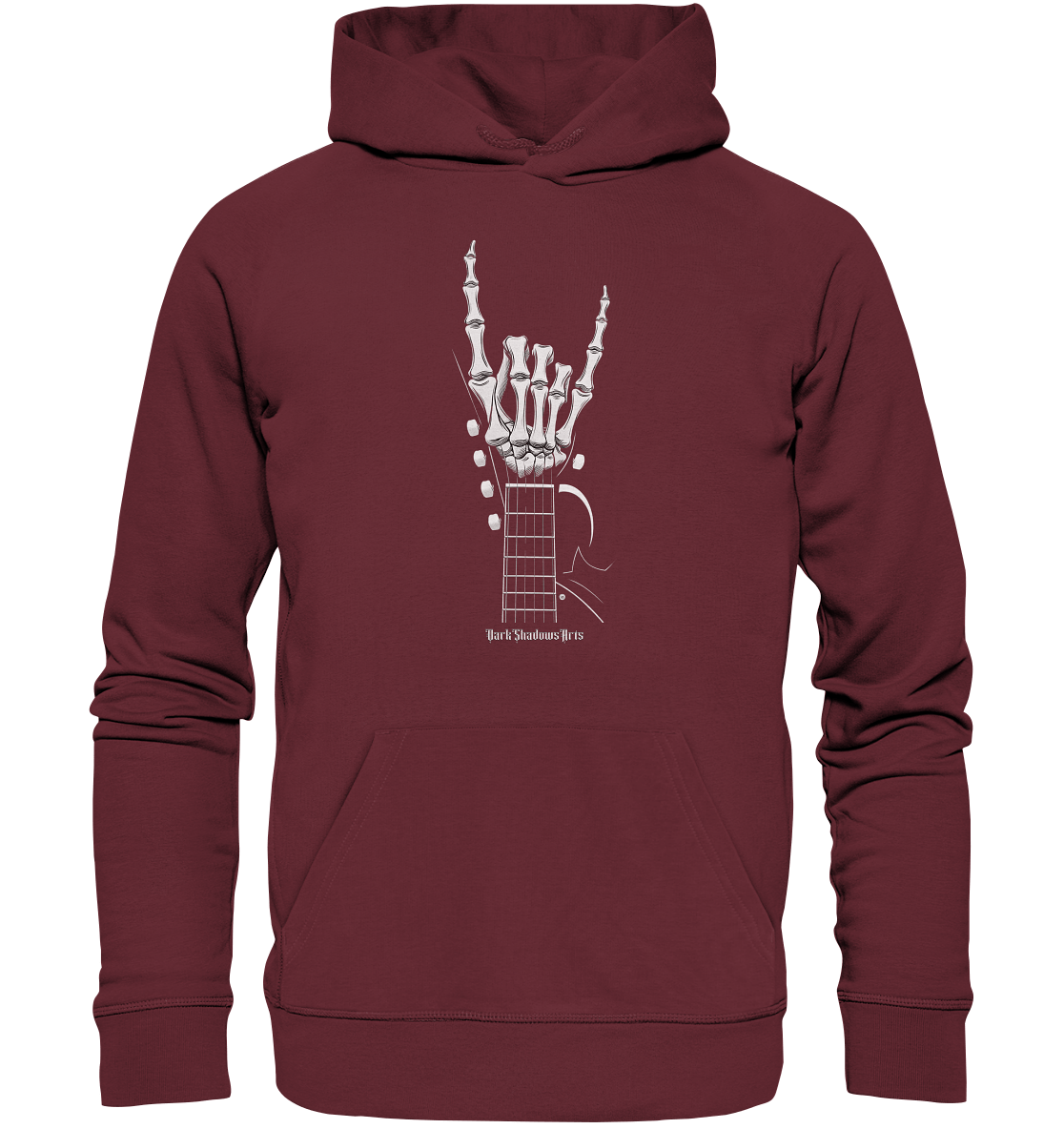 Gitarre mit Skelettfingern - Konzertzeichen - Organic Hoodie | Hoodies | Dark Shadows Arts
