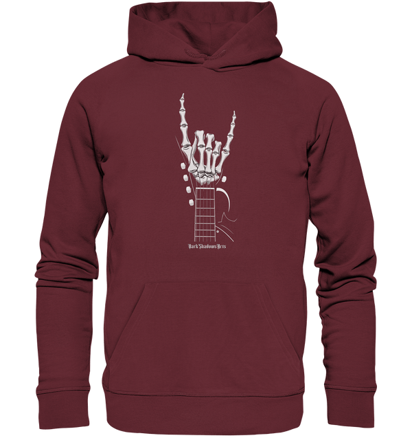 Gitarre mit Skelettfingern - Konzertzeichen - Organic Hoodie | Hoodies | Dark Shadows Arts