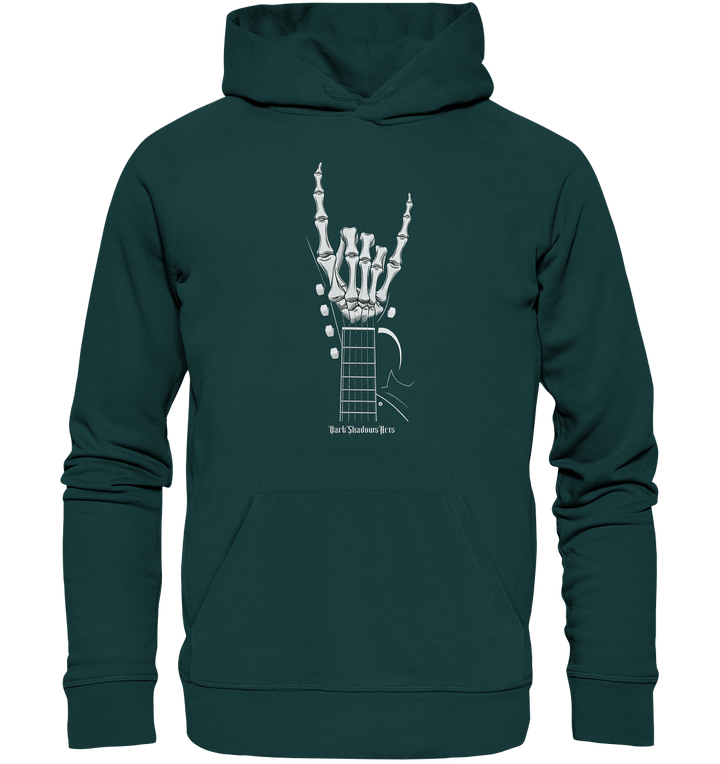 Gitarre mit Skelettfingern - Konzertzeichen - Organic Hoodie | Hoodies | Dark Shadows Arts