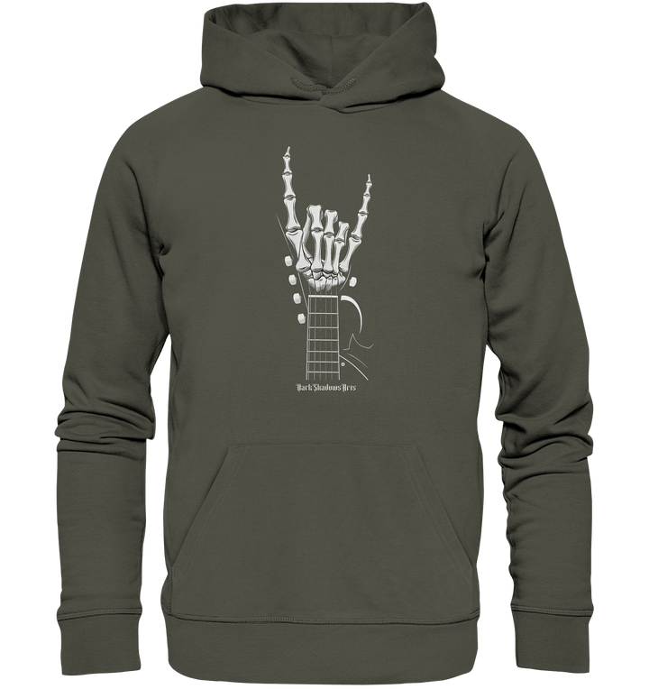 Gitarre mit Skelettfingern - Konzertzeichen - Organic Hoodie | Hoodies | Dark Shadows Arts