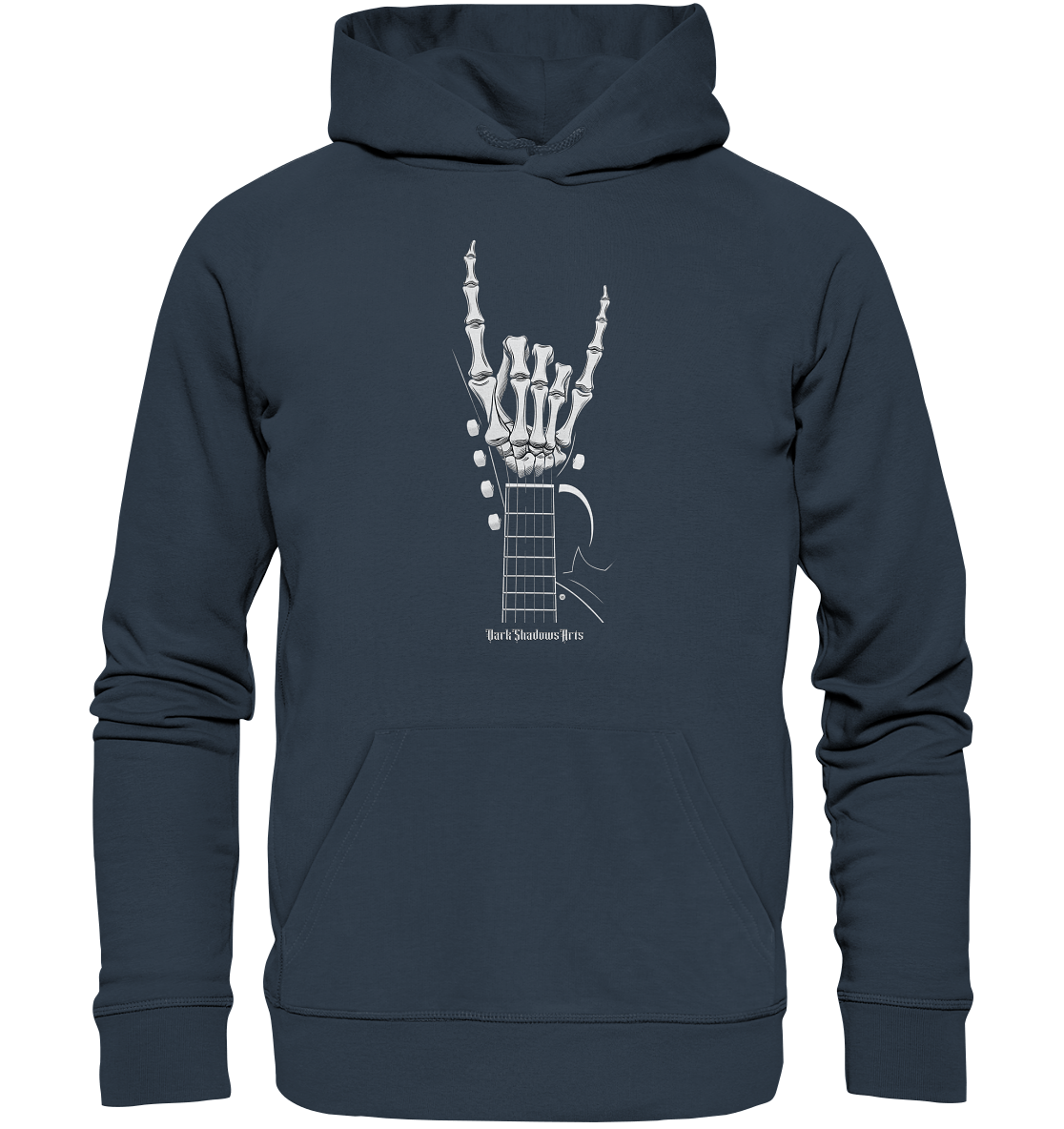 Gitarre mit Skelettfingern - Konzertzeichen - Organic Hoodie | Hoodies | Dark Shadows Arts
