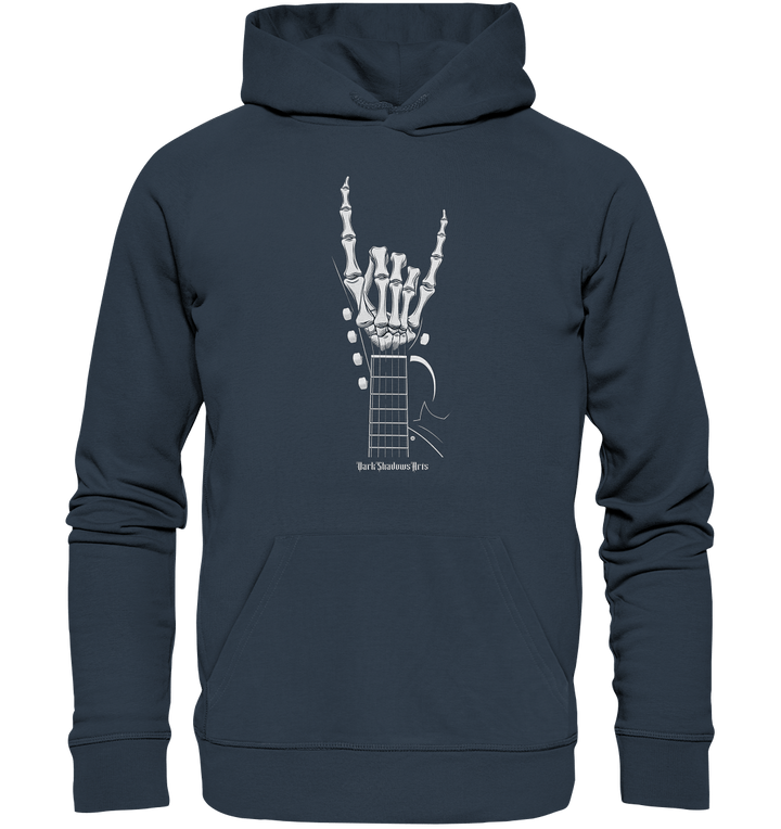 Gitarre mit Skelettfingern - Konzertzeichen - Organic Hoodie | Hoodies | Dark Shadows Arts
