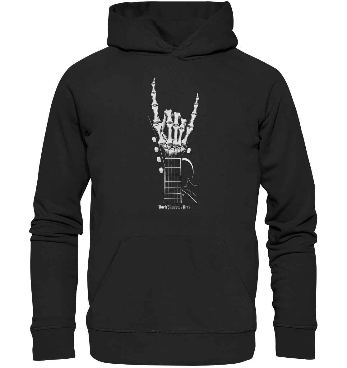Gitarre mit Skelettfingern - Konzertzeichen - Organic Hoodie | Hoodies | Dark Shadows Arts