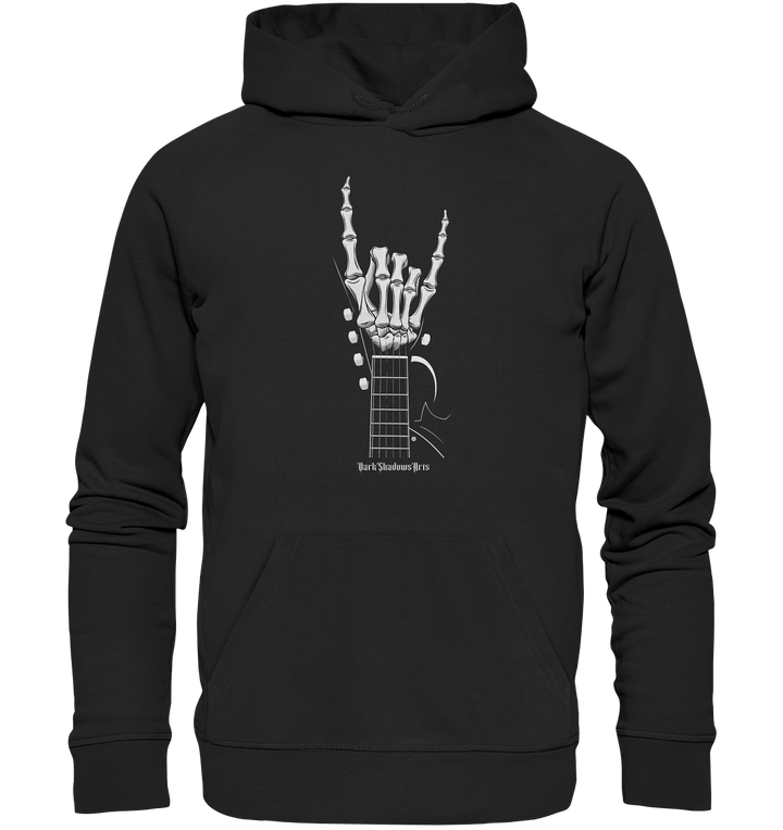 Gitarre mit Skelettfingern - Konzertzeichen - Organic Hoodie | Hoodies | Dark Shadows Arts