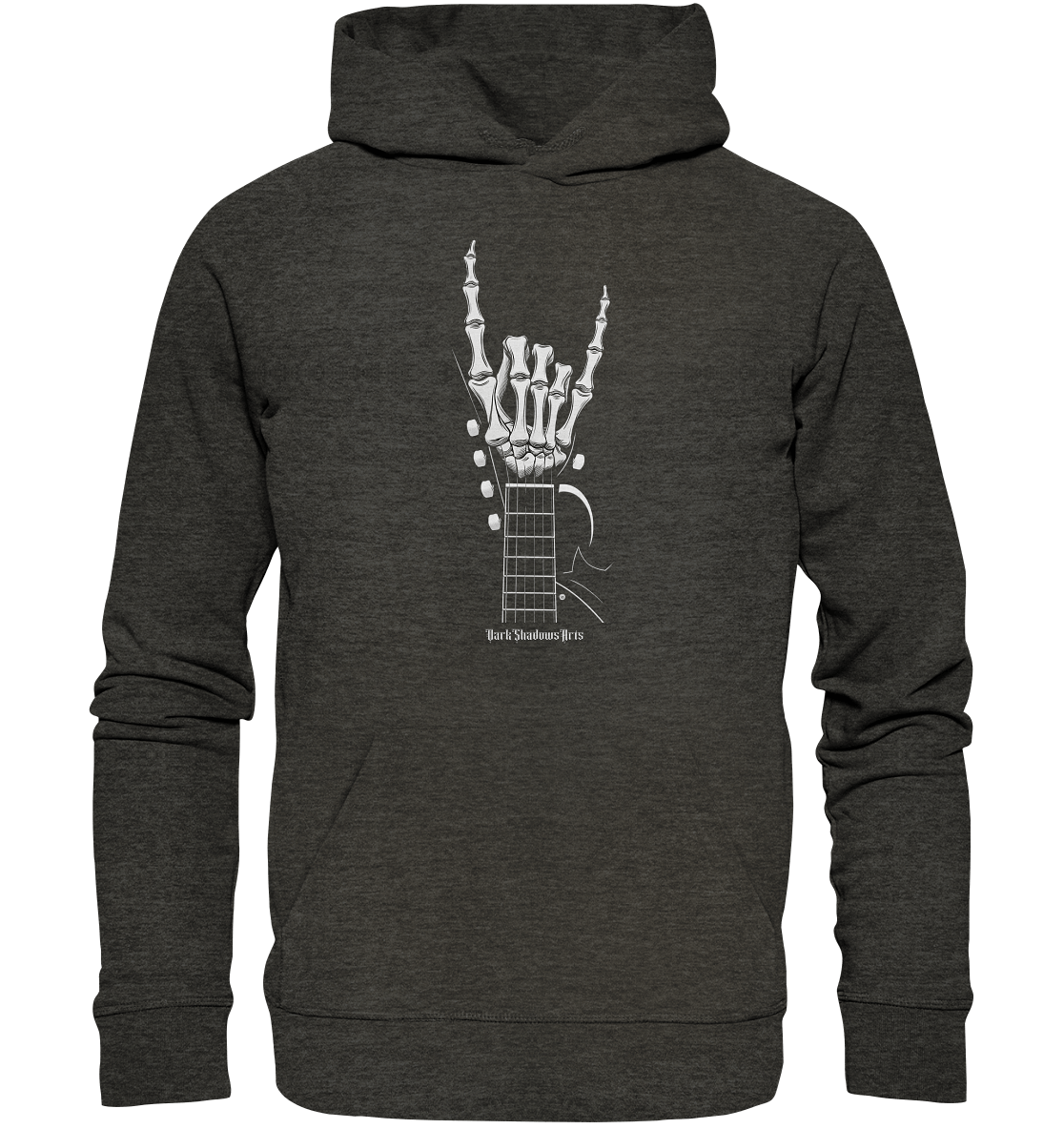 Gitarre mit Skelettfingern - Konzertzeichen - Organic Hoodie | Hoodies | Dark Shadows Arts