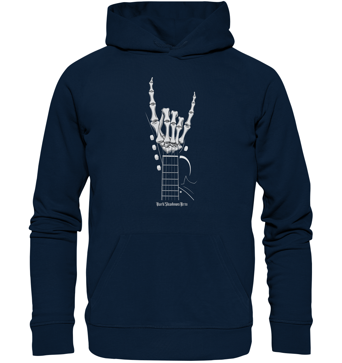 Gitarre mit Skelettfingern - Konzertzeichen - Organic Hoodie | Hoodies | Dark Shadows Arts