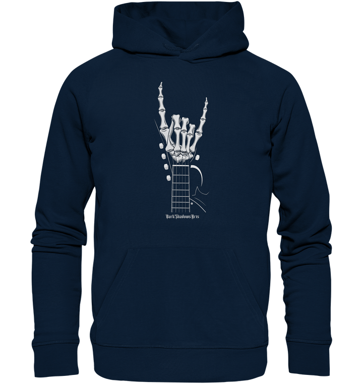 Gitarre mit Skelettfingern - Konzertzeichen - Organic Hoodie | Hoodies | Dark Shadows Arts
