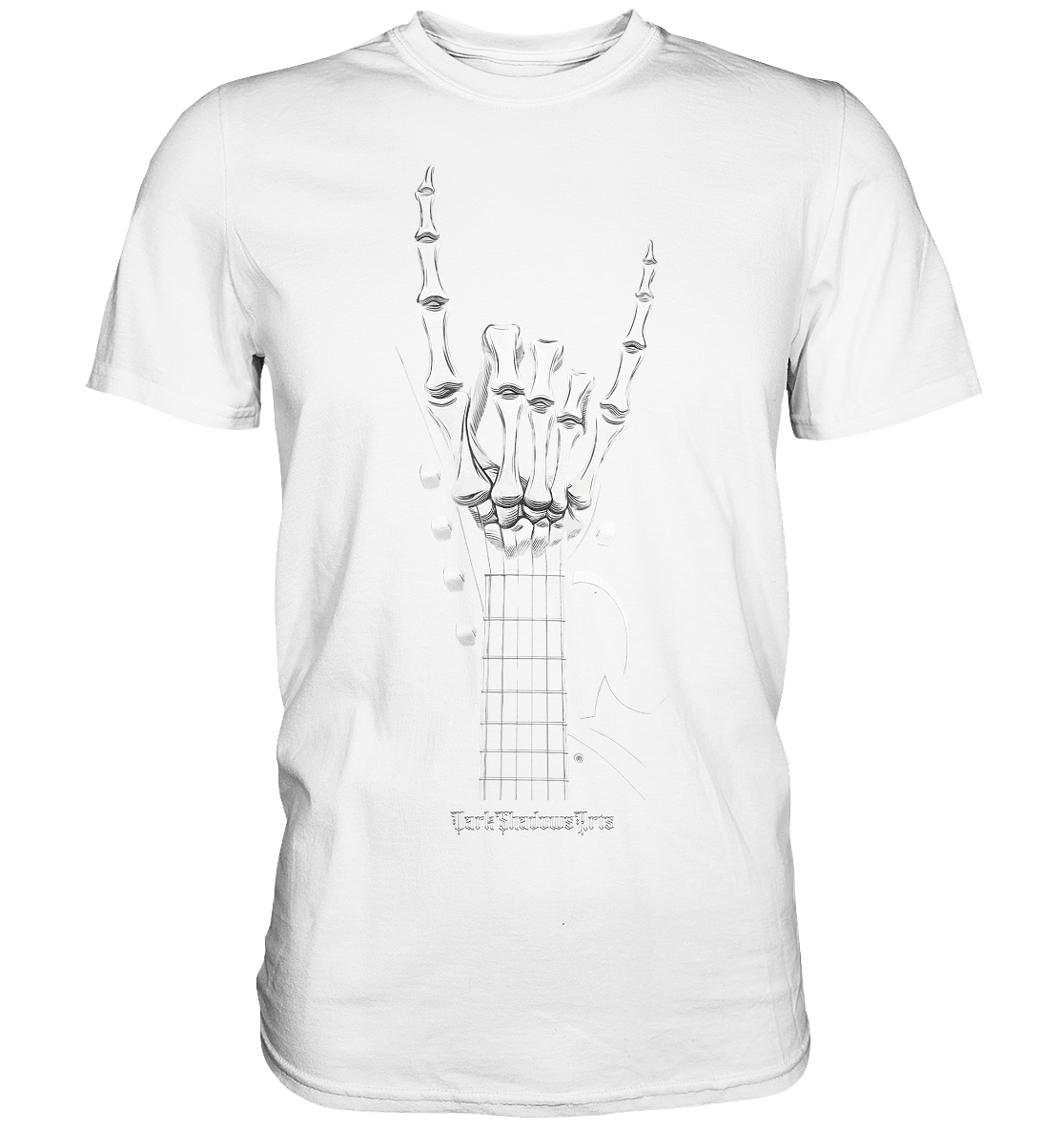 Gitarre mit Skelettfingern - Konzertzeichen - Premium Shirt | Unisex - Shirts | Dark Shadows Arts
