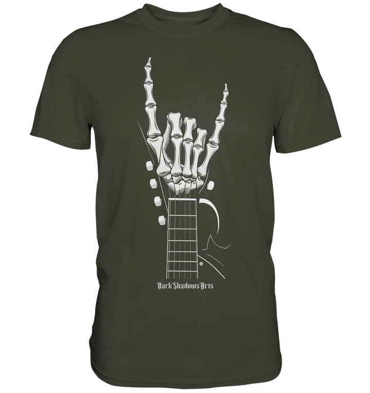 Gitarre mit Skelettfingern - Konzertzeichen - Premium Shirt | Unisex - Shirts | Dark Shadows Arts