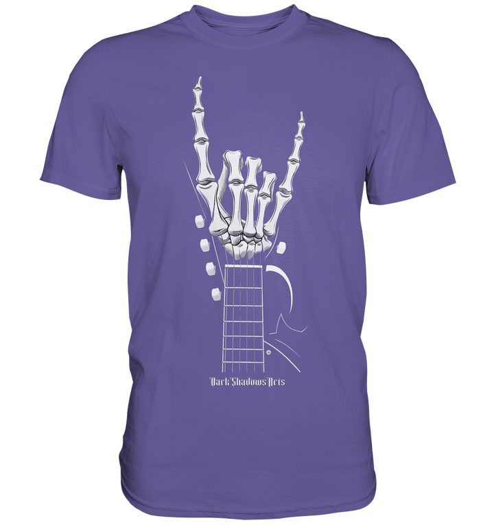 Gitarre mit Skelettfingern - Konzertzeichen - Premium Shirt | Unisex - Shirts | Dark Shadows Arts