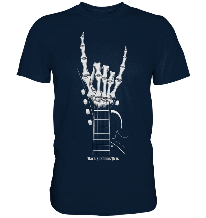 Gitarre mit Skelettfingern - Konzertzeichen - Premium Shirt | Unisex - Shirts | Dark Shadows Arts