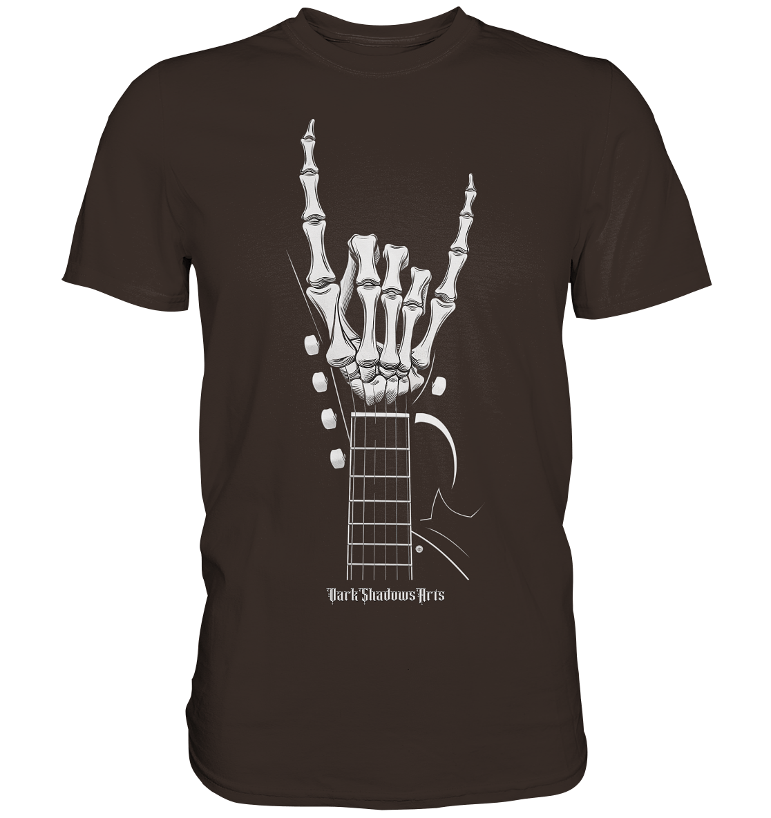 Gitarre mit Skelettfingern - Konzertzeichen - Premium Shirt | Unisex - Shirts | Dark Shadows Arts