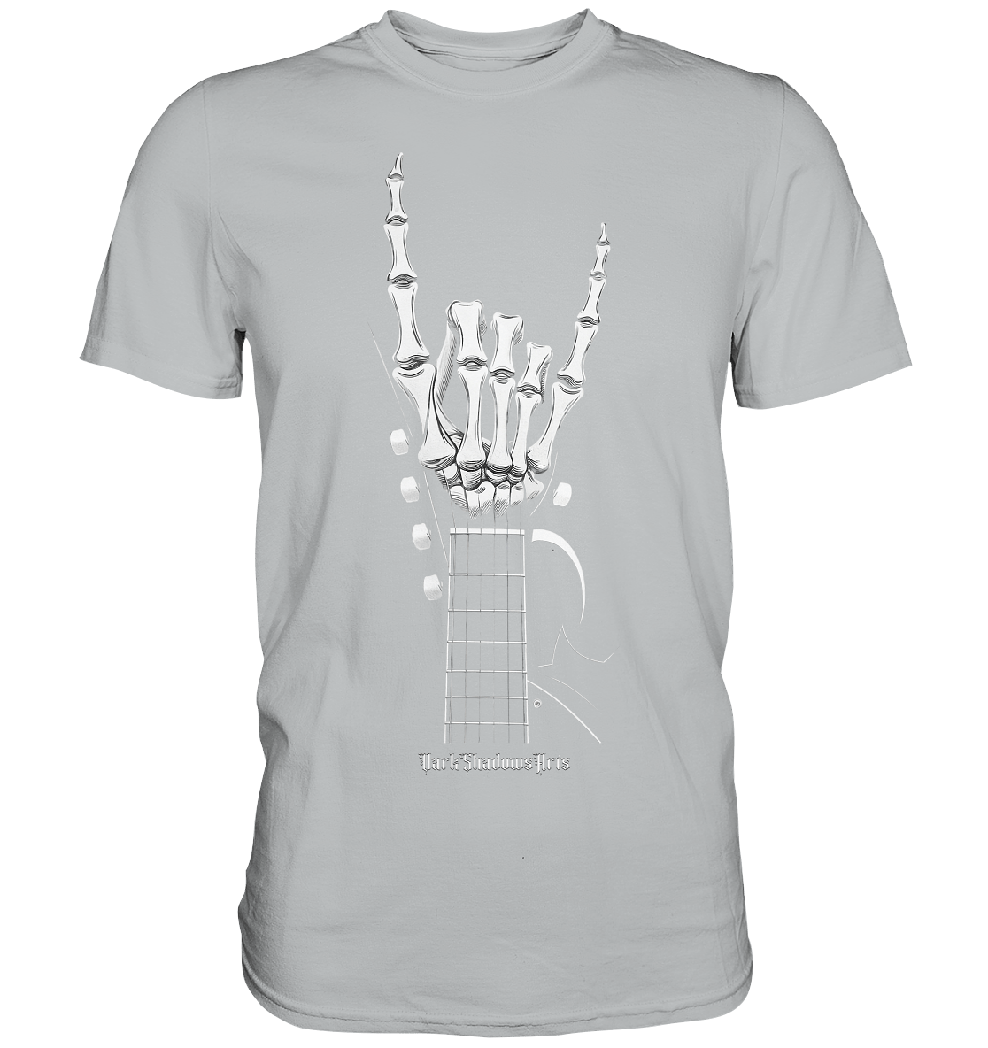 Gitarre mit Skelettfingern - Konzertzeichen - Premium Shirt | Unisex - Shirts | Dark Shadows Arts