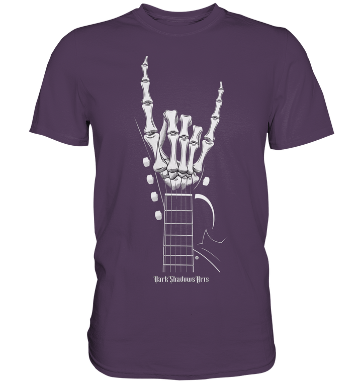 Gitarre mit Skelettfingern - Konzertzeichen - Premium Shirt | Unisex - Shirts | Dark Shadows Arts