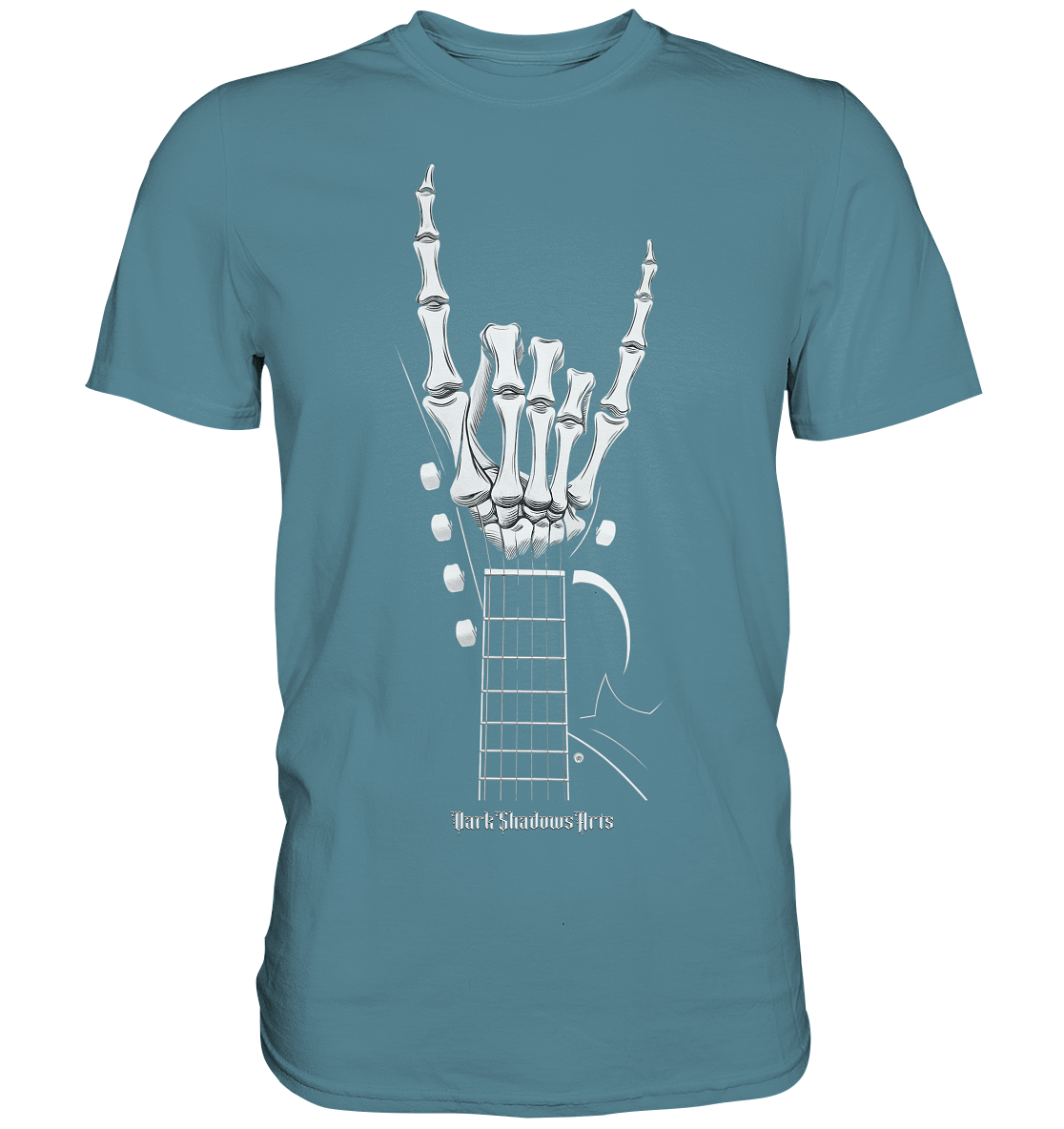 Gitarre mit Skelettfingern - Konzertzeichen - Premium Shirt | Unisex - Shirts | Dark Shadows Arts