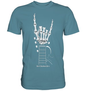 Gitarre mit Skelettfingern - Konzertzeichen - Premium Shirt | Unisex - Shirts | Dark Shadows Arts
