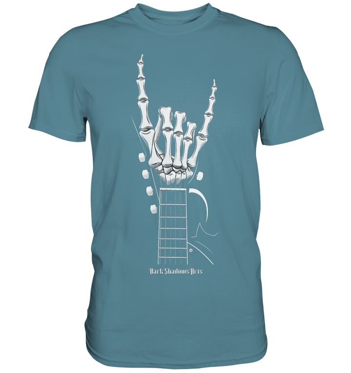 Gitarre mit Skelettfingern - Konzertzeichen - Premium Shirt | Unisex - Shirts | Dark Shadows Arts