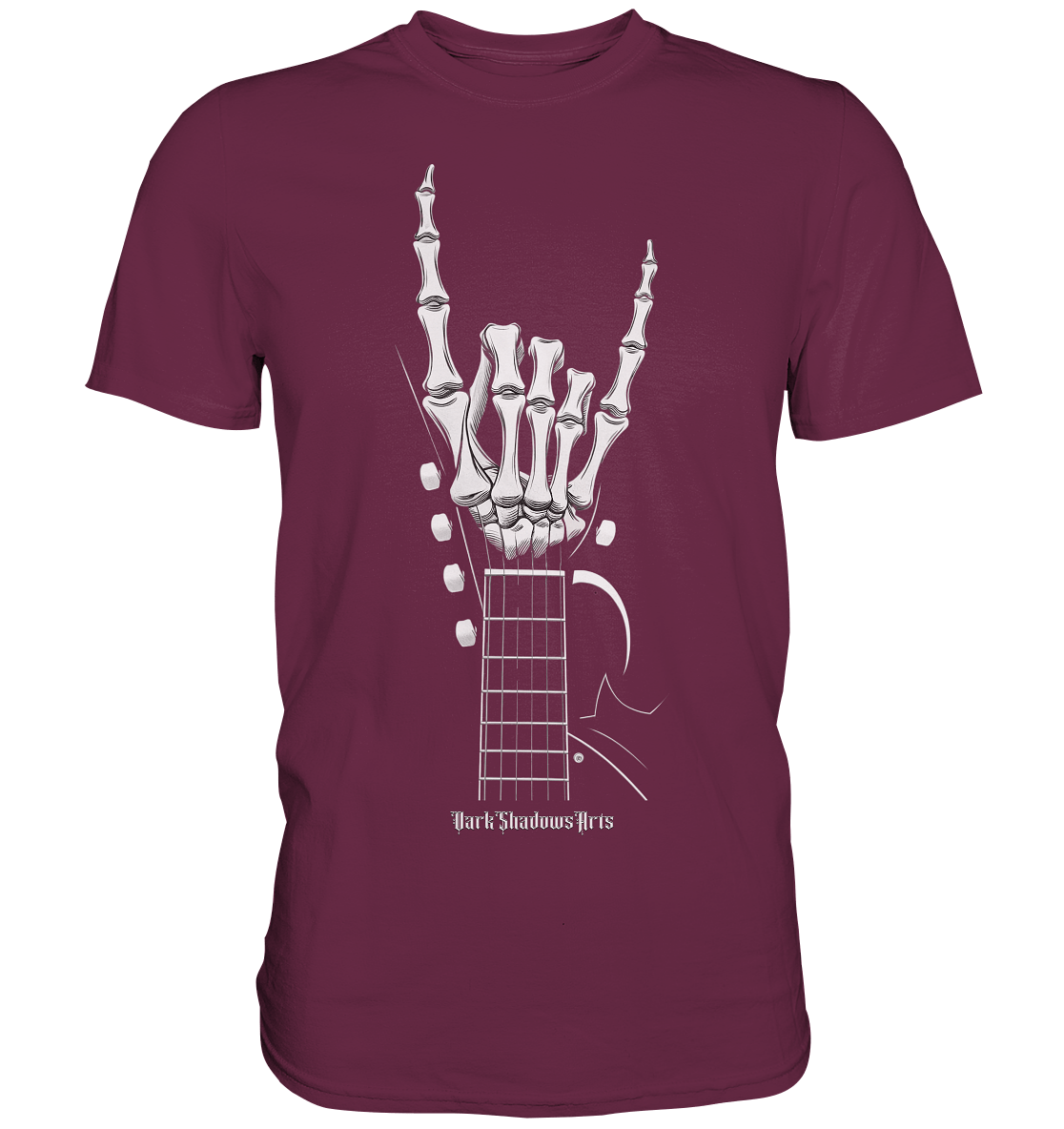 Gitarre mit Skelettfingern - Konzertzeichen - Premium Shirt | Unisex - Shirts | Dark Shadows Arts