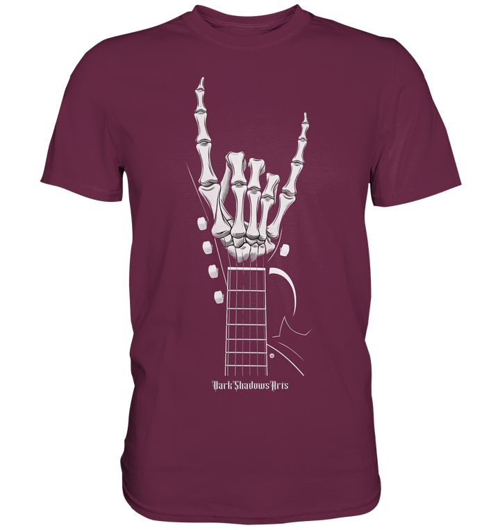 Gitarre mit Skelettfingern - Konzertzeichen - Premium Shirt | Unisex - Shirts | Dark Shadows Arts