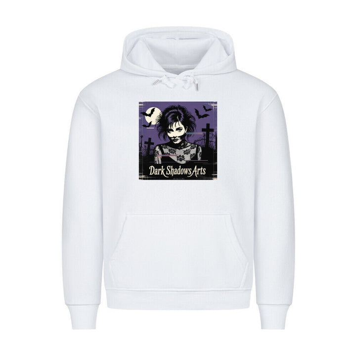 Gothic Vision – Schattenfrau im VHS - Nebel - HigherBlanks Premium Hoodie | Hoodie | Dark Shadows Arts
