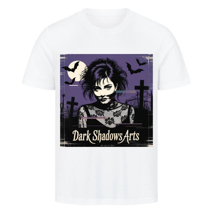 Gothic Vision – Schattenfrau im VHS - Nebel - HigherBlanks Premium T-Shirt | T-Shirt | Dark Shadows Arts