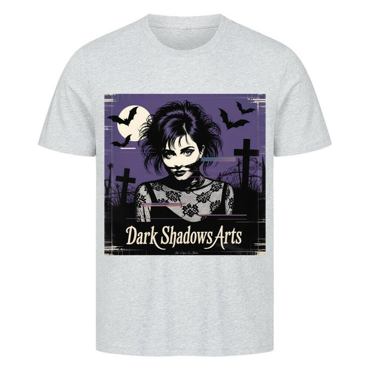 Gothic Vision – Schattenfrau im VHS - Nebel - HigherBlanks Premium T-Shirt | T-Shirt | Dark Shadows Arts
