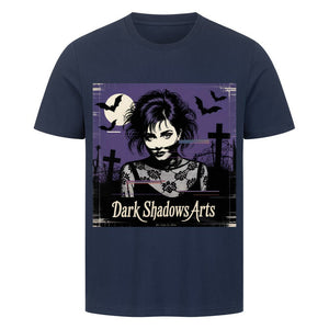 Gothic Vision – Schattenfrau im VHS - Nebel - HigherBlanks Premium T-Shirt | T-Shirt | Dark Shadows Arts