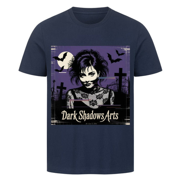 Gothic Vision – Schattenfrau im VHS - Nebel - HigherBlanks Premium T-Shirt | T-Shirt | Dark Shadows Arts