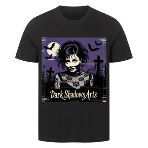 Gothic Vision – Schattenfrau im VHS - Nebel - HigherBlanks Premium T-Shirt | T-Shirt | Dark Shadows Arts