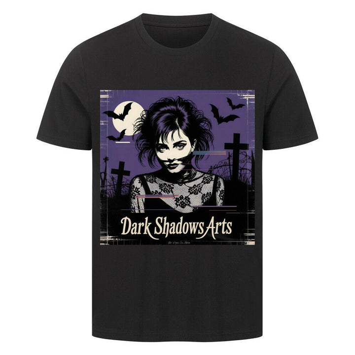Gothic Vision – Schattenfrau im VHS - Nebel - HigherBlanks Premium T-Shirt | T-Shirt | Dark Shadows Arts