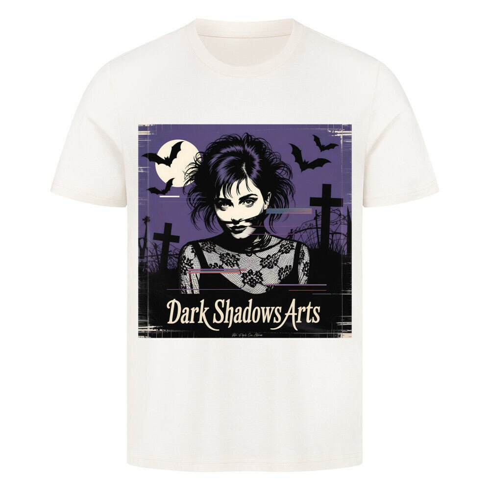 Gothic Vision – Schattenfrau im VHS - Nebel - HigherBlanks Premium T-Shirt | T-Shirt | Dark Shadows Arts