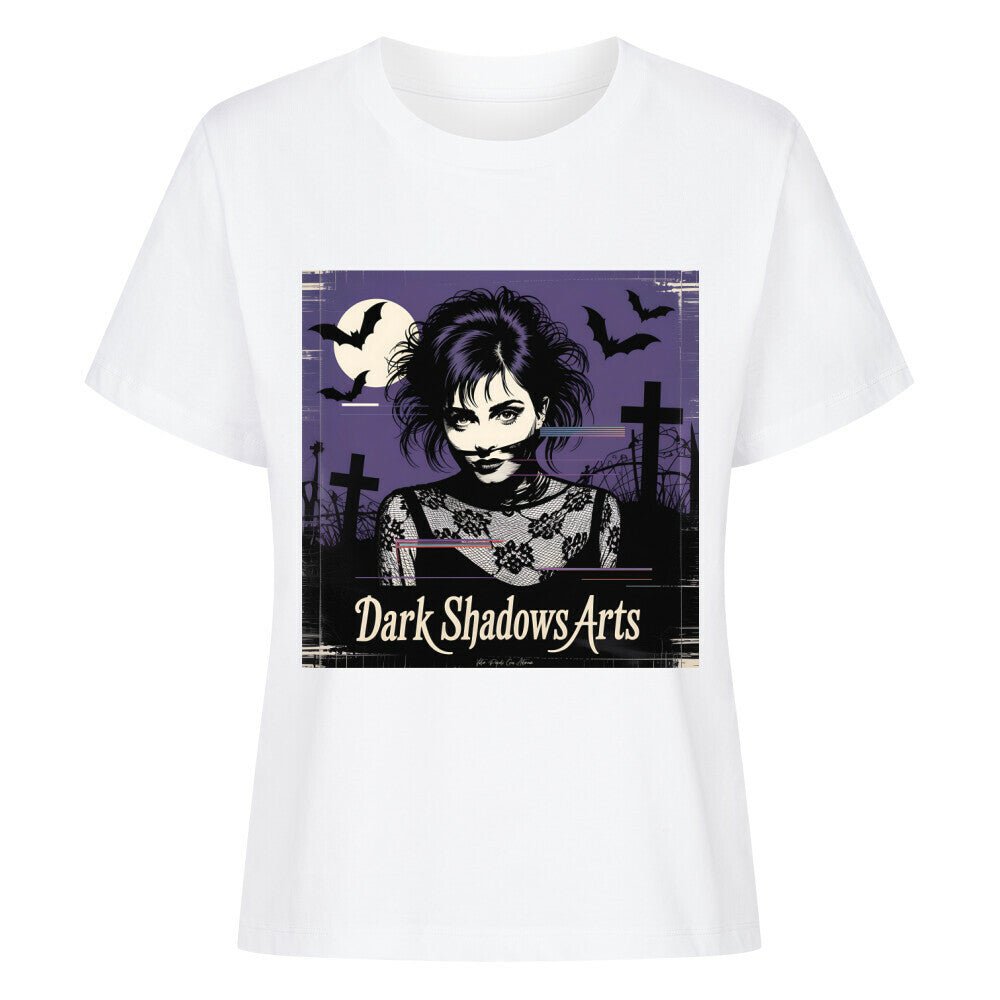 Gothic Vision – Schattenfrau im VHS - Nebel - Premium Organic Shirt Women | T-Shirt | Dark Shadows Arts
