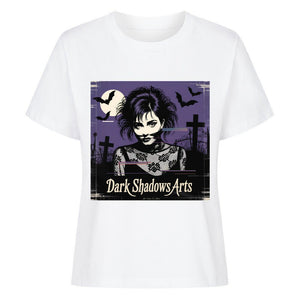 Gothic Vision – Schattenfrau im VHS - Nebel - Premium Organic Shirt Women | T-Shirt | Dark Shadows Arts