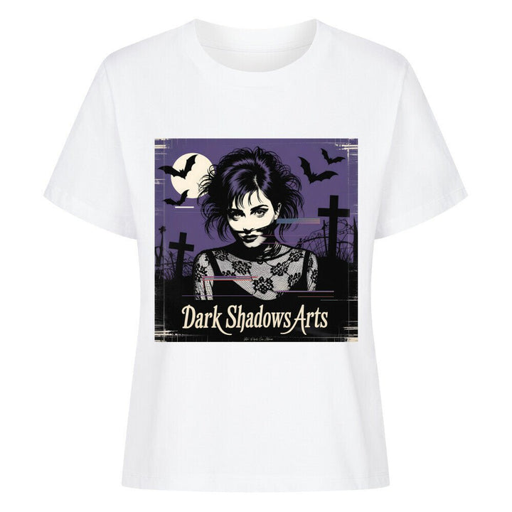 Gothic Vision – Schattenfrau im VHS - Nebel - Premium Organic Shirt Women | T-Shirt | Dark Shadows Arts
