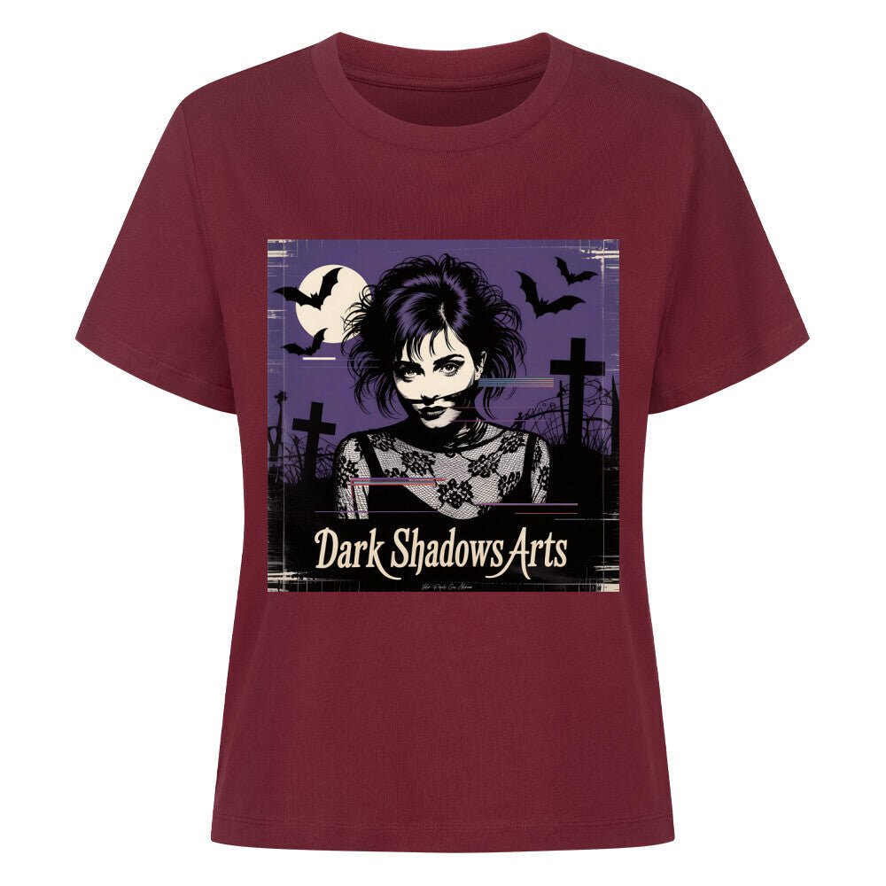 Gothic Vision – Schattenfrau im VHS - Nebel - Premium Organic Shirt Women | T-Shirt | Dark Shadows Arts