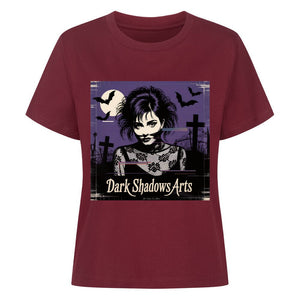 Gothic Vision – Schattenfrau im VHS - Nebel - Premium Organic Shirt Women | T-Shirt | Dark Shadows Arts