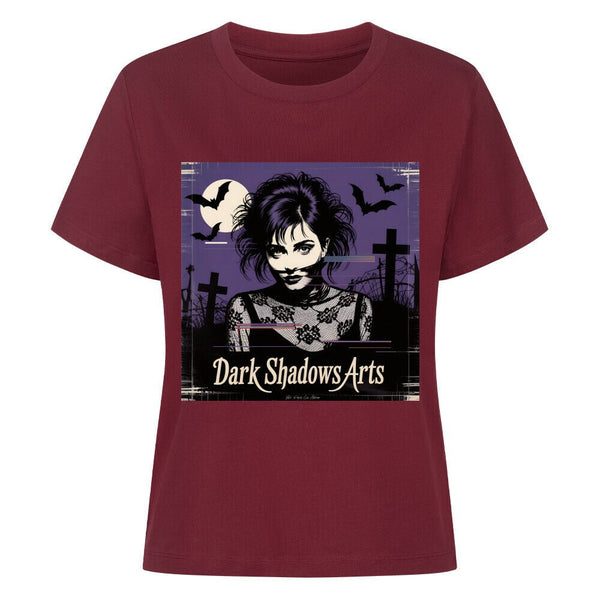 Gothic Vision – Schattenfrau im VHS - Nebel - Premium Organic Shirt Women | T-Shirt | Dark Shadows Arts