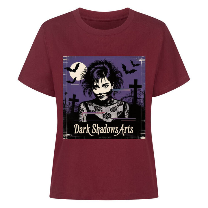Gothic Vision – Schattenfrau im VHS - Nebel - Premium Organic Shirt Women | T-Shirt | Dark Shadows Arts