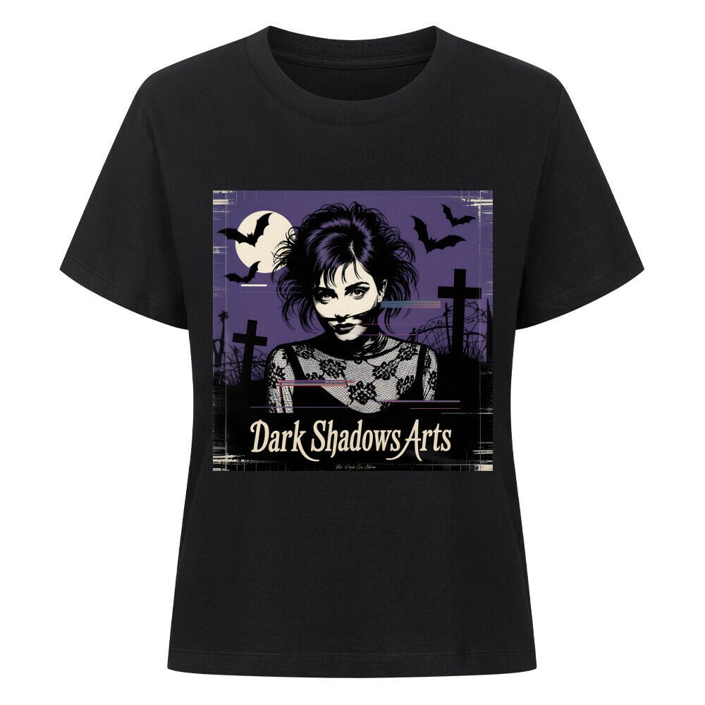 Gothic Vision – Schattenfrau im VHS - Nebel - Premium Organic Shirt Women | T-Shirt | Dark Shadows Arts