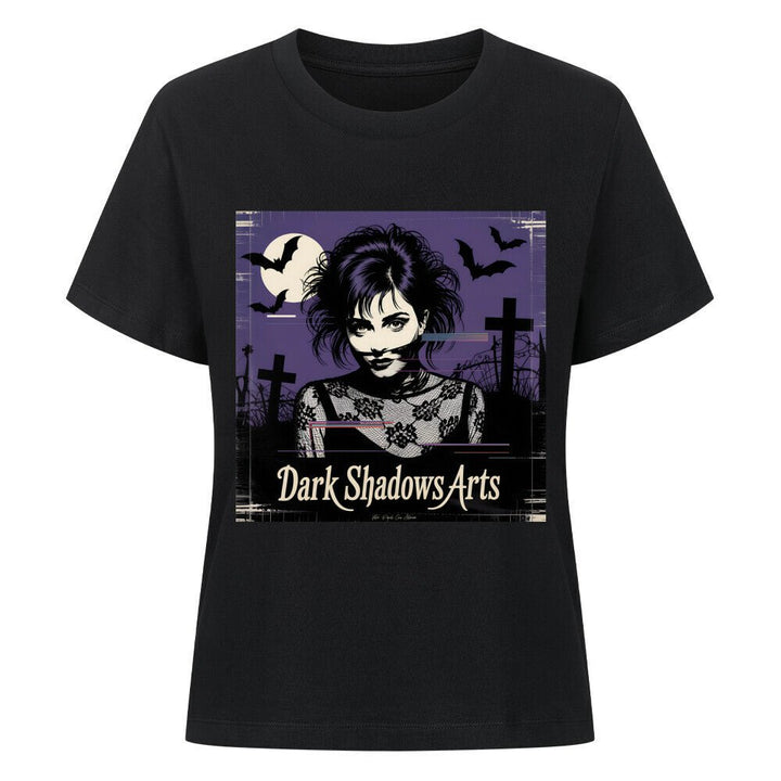 Gothic Vision – Schattenfrau im VHS - Nebel - Premium Organic Shirt Women | T-Shirt | Dark Shadows Arts