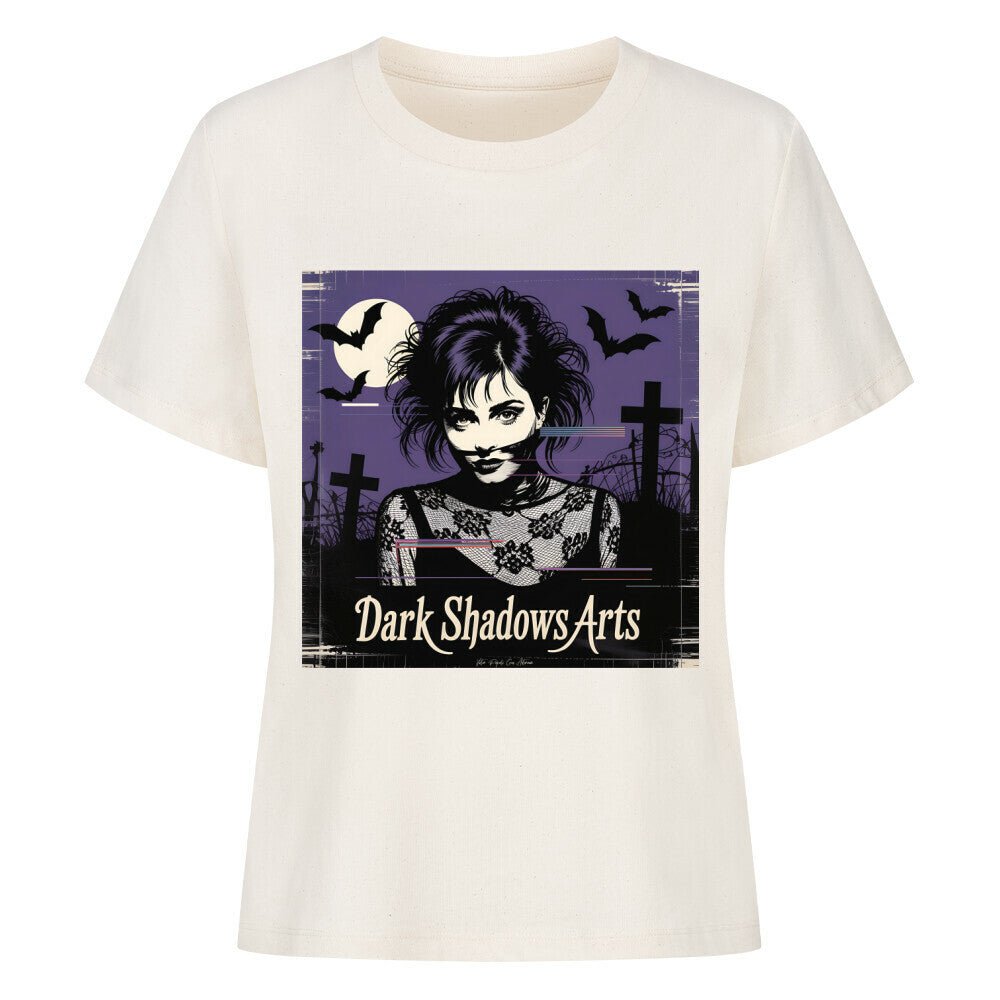 Gothic Vision – Schattenfrau im VHS - Nebel - Premium Organic Shirt Women | T-Shirt | Dark Shadows Arts