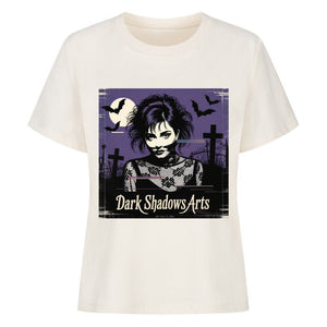 Gothic Vision – Schattenfrau im VHS - Nebel - Premium Organic Shirt Women | T-Shirt | Dark Shadows Arts