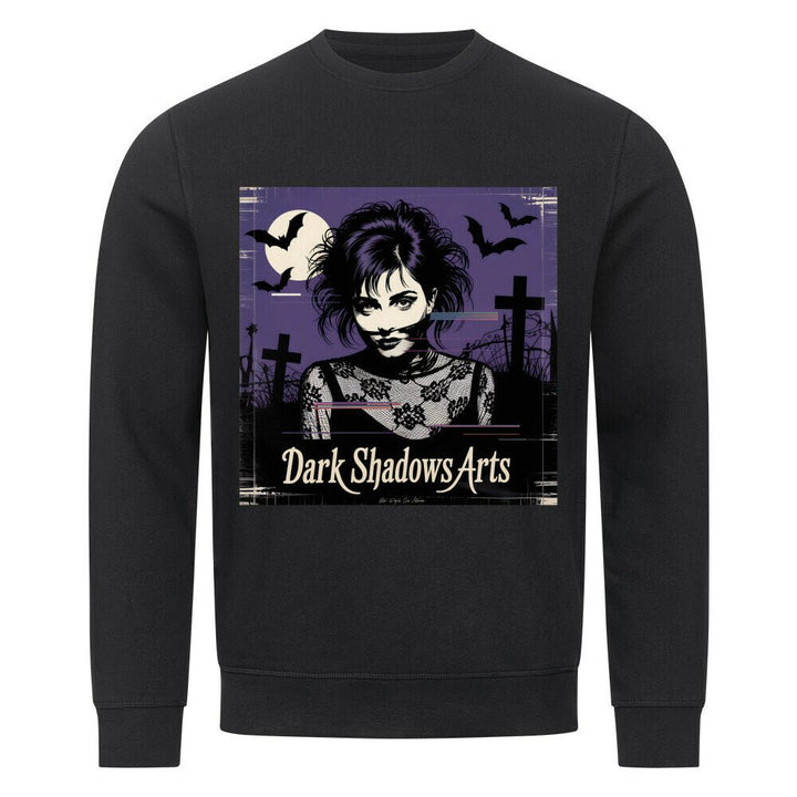 Gothic Vision – Schattenfrau im VHS - Nebel - Premium Organic Sweatshirt | Sweatshirt | Dark Shadows Arts