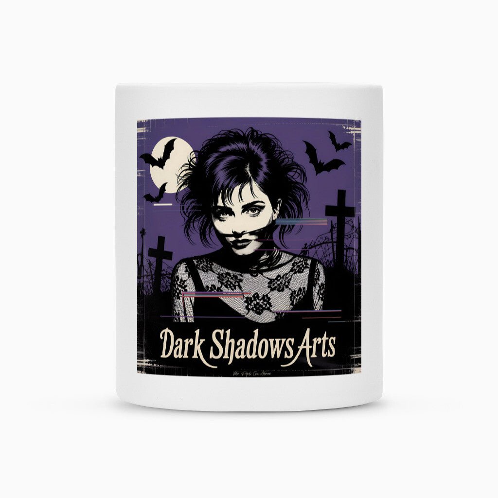 Gothic Vision – Schattenfrau im VHS - Nebel - Tasse | Mug | Dark Shadows Arts