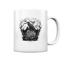 Gotische Nachtszene: Rabe auf verwittertem Grabstein - Tasse glossy | Trinkgefäße | Dark Shadows Arts