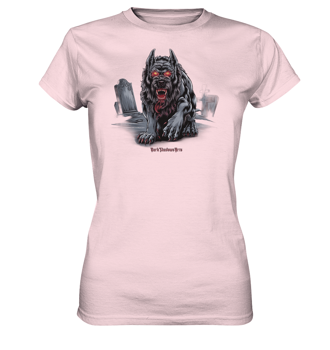 Graveyard Sentinel The Bloodhound of Nightmares - Ladies Premium Shirt | Lady - Shirts | Dark Shadows Arts