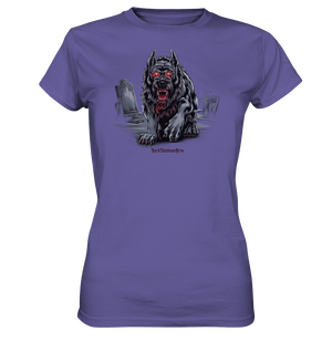 Graveyard Sentinel The Bloodhound of Nightmares - Ladies Premium Shirt | Lady - Shirts | Dark Shadows Arts