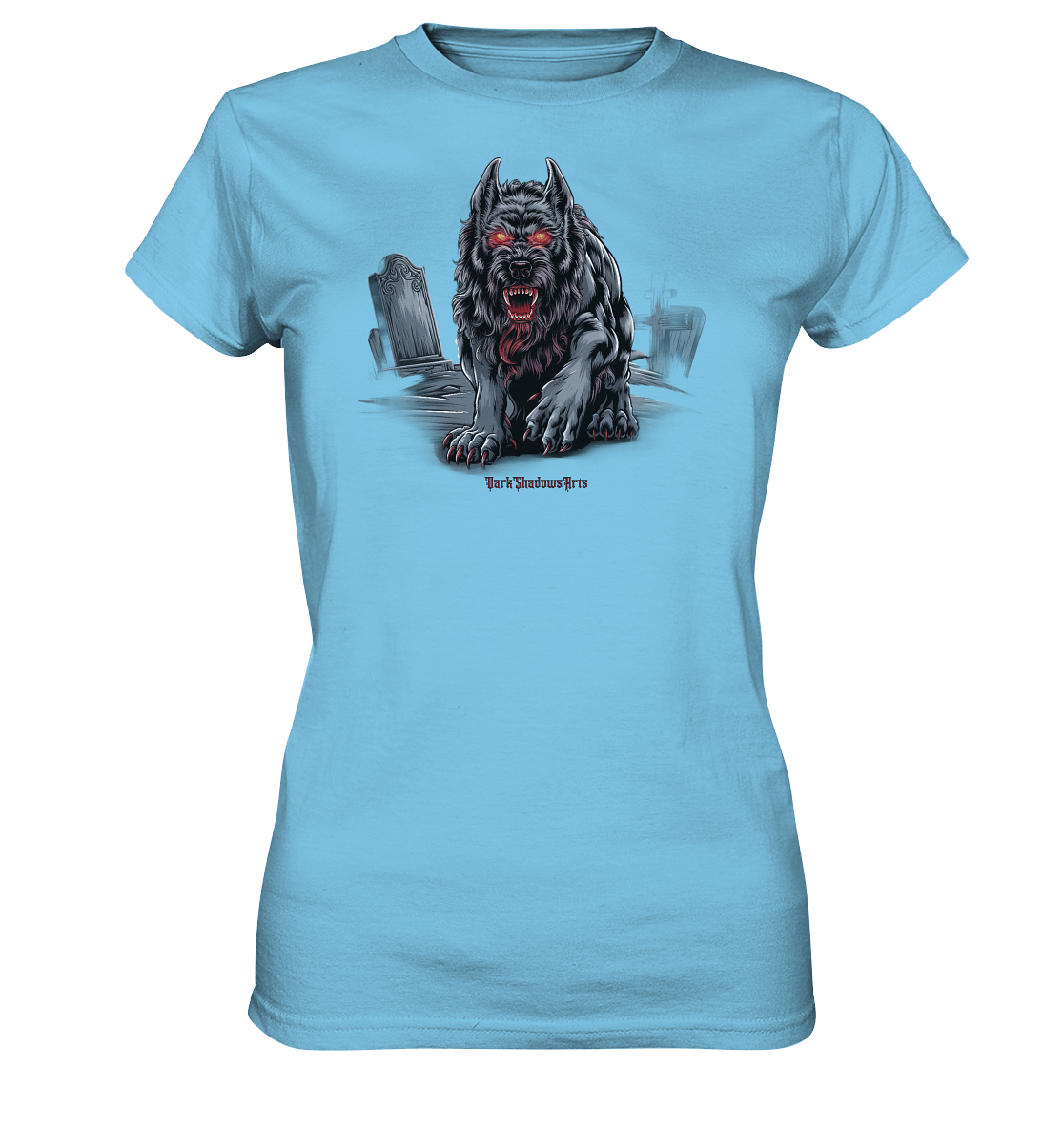 Graveyard Sentinel The Bloodhound of Nightmares - Ladies Premium Shirt | Lady - Shirts | Dark Shadows Arts