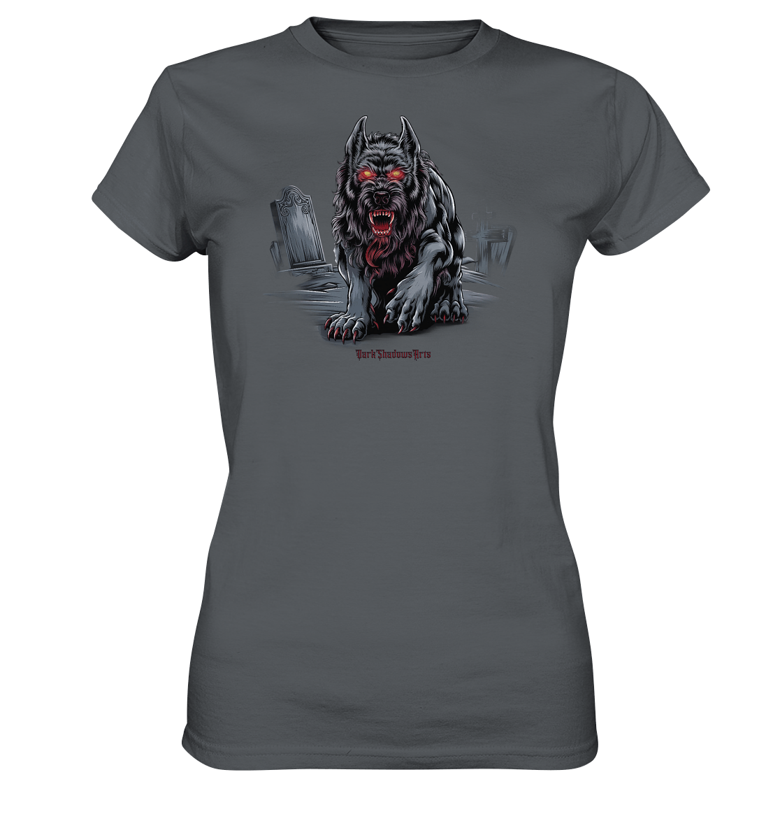 Graveyard Sentinel The Bloodhound of Nightmares - Ladies Premium Shirt | Lady - Shirts | Dark Shadows Arts