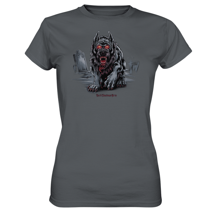 Graveyard Sentinel The Bloodhound of Nightmares - Ladies Premium Shirt | Lady - Shirts | Dark Shadows Arts